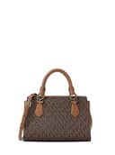 Michael Kors Marilyn Small Signature Logo Messenger Bag Brown PVC - 1