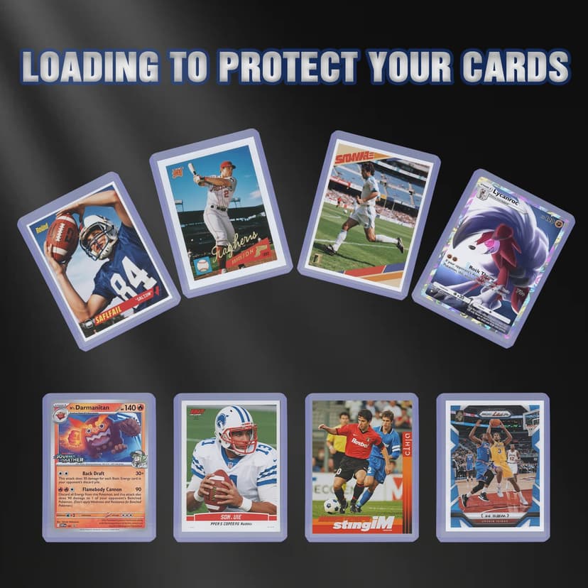 200-Piece Card Sleeves Set – Includes 100 Toploaders & 100 Clear Penny Sleeves and Gloves, Premium 3"x4" Top Loaders for Sports, MTG, Football & Game Cards - 5