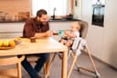 Chicco Polly Armonia Chaise Haute Bebé Évolutive, pour Enfants de 0 Mois à 40 kg, 9 Niveaux de Hauteur, 3 Positions d'Inclinaison, Repose-Pieds Réglables, Pliage compact, 4 Roues, Brun - 2