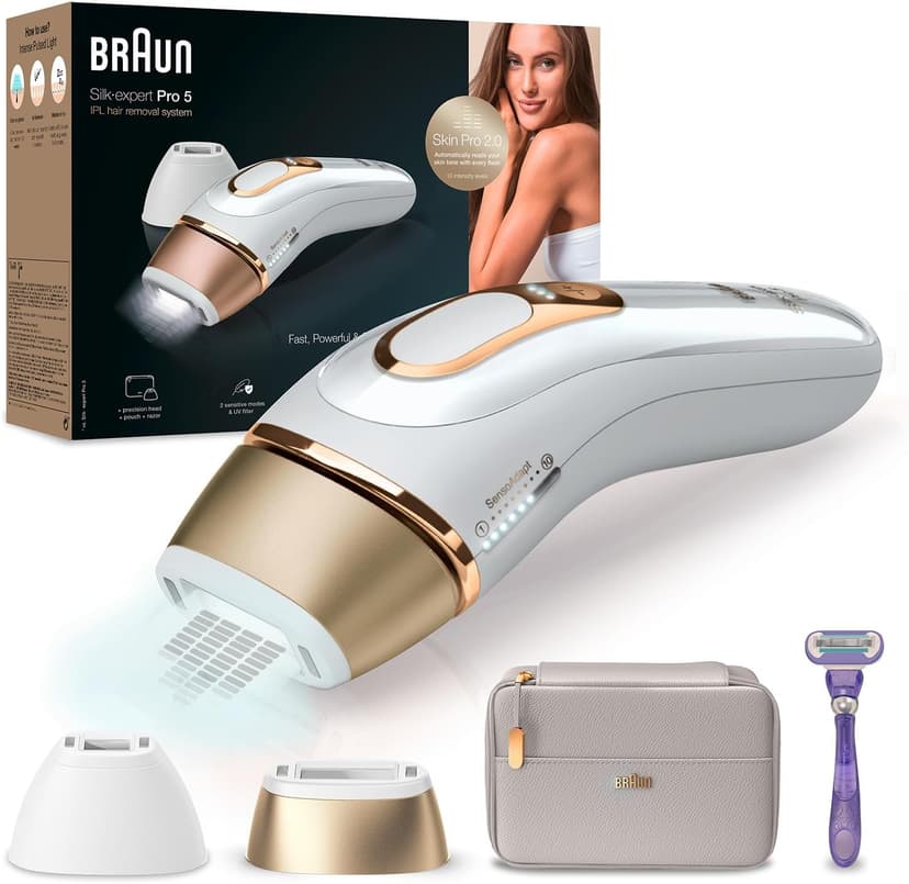 Braun Silk Expert Pro 5 PL5147 400,000 Shots 2 Heads Next Generation IPL + Design Bag - 1