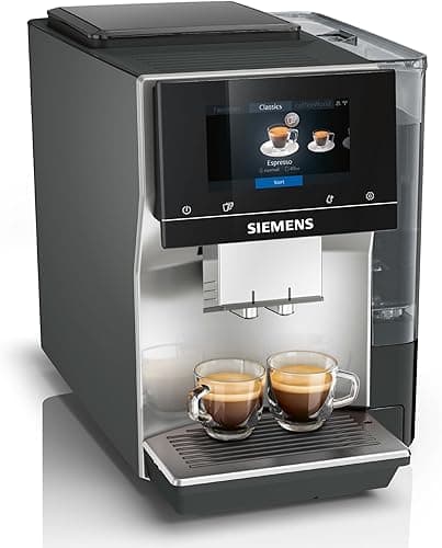 SIEMENS EQ700 classic TP715E17 Machine à café automatique avec contrôle par application, infusion à froid, écran tactile, jusqu'à 10 créations de café favorites, nettoyage automatique à la vapeur