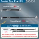 2Pcs 350MM 200N Universal Gas Struts with Ball Joint Heads Heavy Duty Gas Shock Absorber Springs for Cabinets Boat Cover Hatch Storage Box (Weight of suitable lid 36-50LB), 350MM-200N - 3