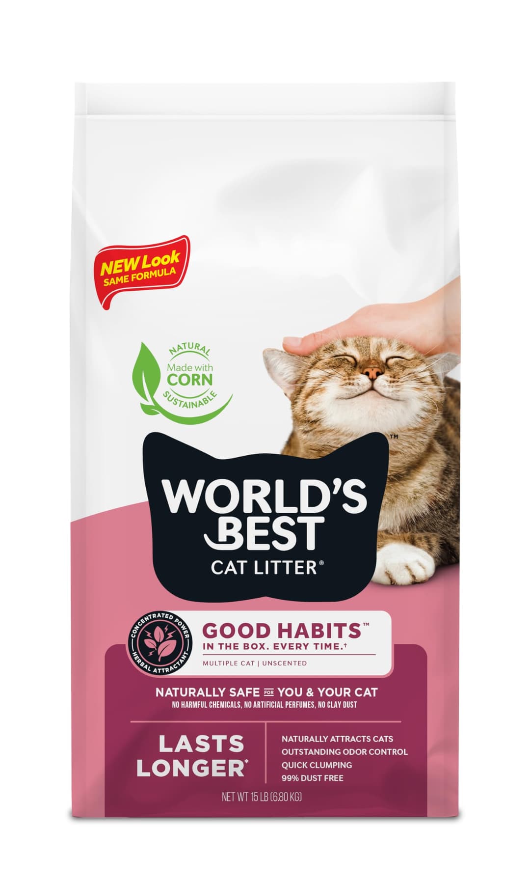 WORLD'S BEST CAT LITTER Good Habits Litière pour Chat 6,8 kg