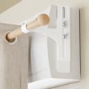 Curtain Rod Holder without Drilling, Bracket for Roller Shutter Box, Curtain Rod Holder, No Drilling, Bracket for Roller Shutter Box, White - 1