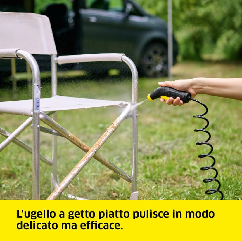 Kärcher Nettoyeur à Pression Mobile OC 3 + Kit Vélo, Débit : 2 L/h, Réservoir d'eau : 4 L, Tuyau : 2,8 m, Buse à Jet Plat, Brosse Universelle, Nettoyant, Bonnette Microfibres, Boîte de Rangement - 6