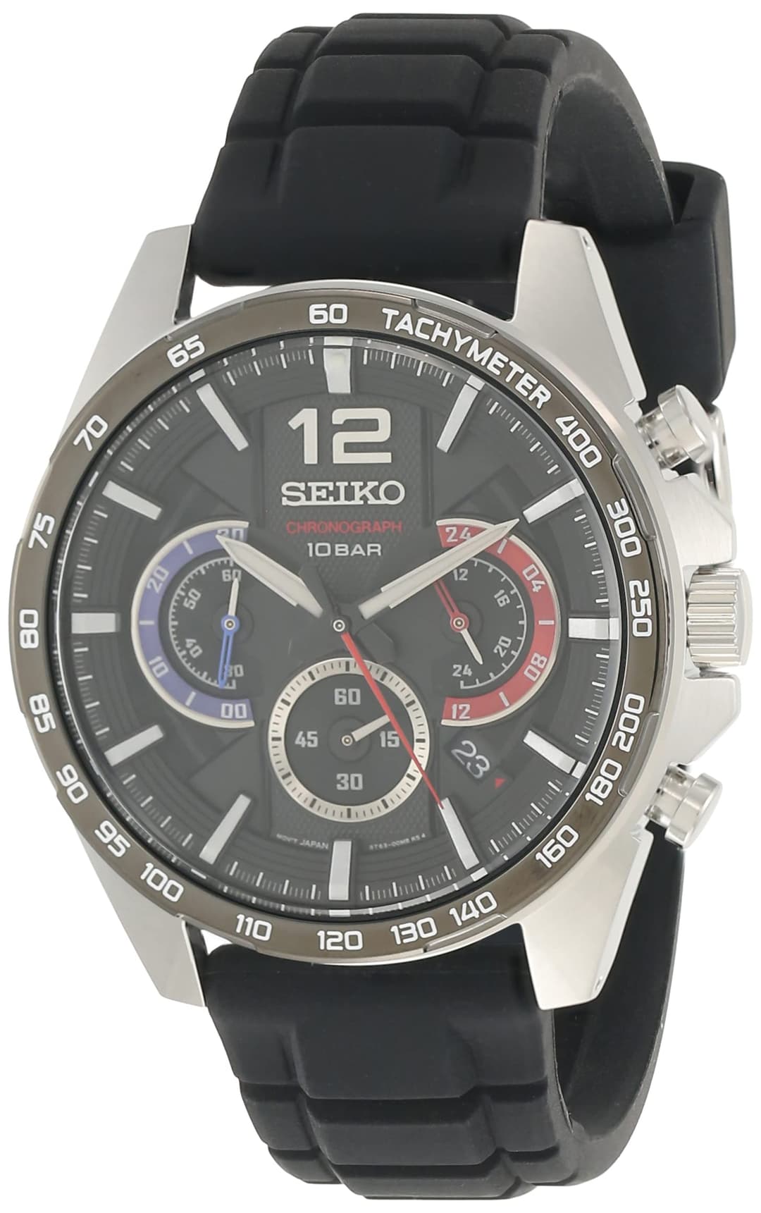 Seiko Mens Analogue Quartz Watch with Silicone Strap SSB3…