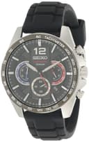 Seiko Mens Analogue Quartz Watch with Silicone Strap SSB347P1 - 1