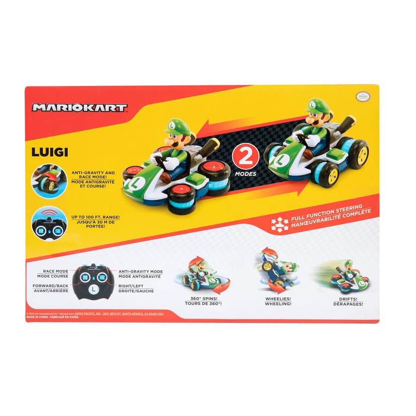 Nintendo Super Mario Kart 8 Luigi Anti-Gravity RC Racer, Official by Jakks Pacific, 360 spins, wheelies and drift! - Up to 100 ft. Range - For Kids ages 4+ - 6