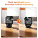 AMAZEAR 2-in-1 Quick Mount for Insta360 GO Ultra Accessories, Metal Bracket Insta 360 Magnetic and Suction Cup Adapter Holder with Super-Strong Magnets, Seamless, Compact, Lightweight, Black - 7