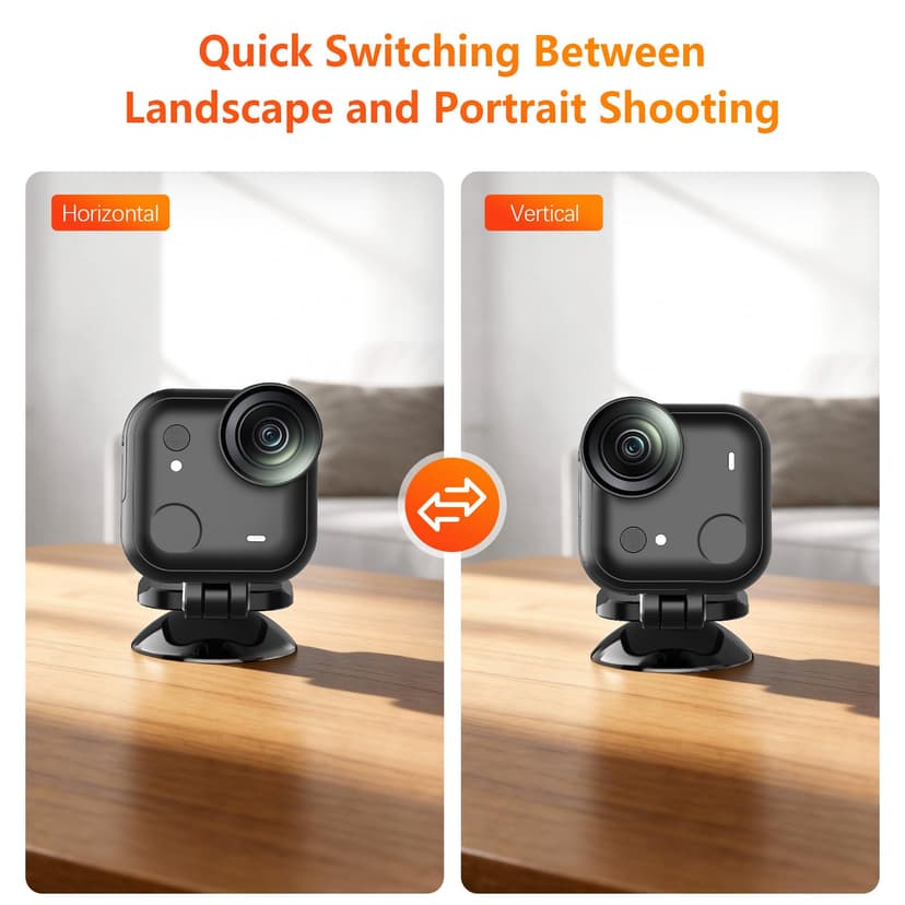 AMAZEAR 2-in-1 Quick Mount for Insta360 GO Ultra Accessories, Metal Bracket Insta 360 Magnetic and Suction Cup Adapter Holder with Super-Strong Magnets, Seamless, Compact, Lightweight, Black - 7