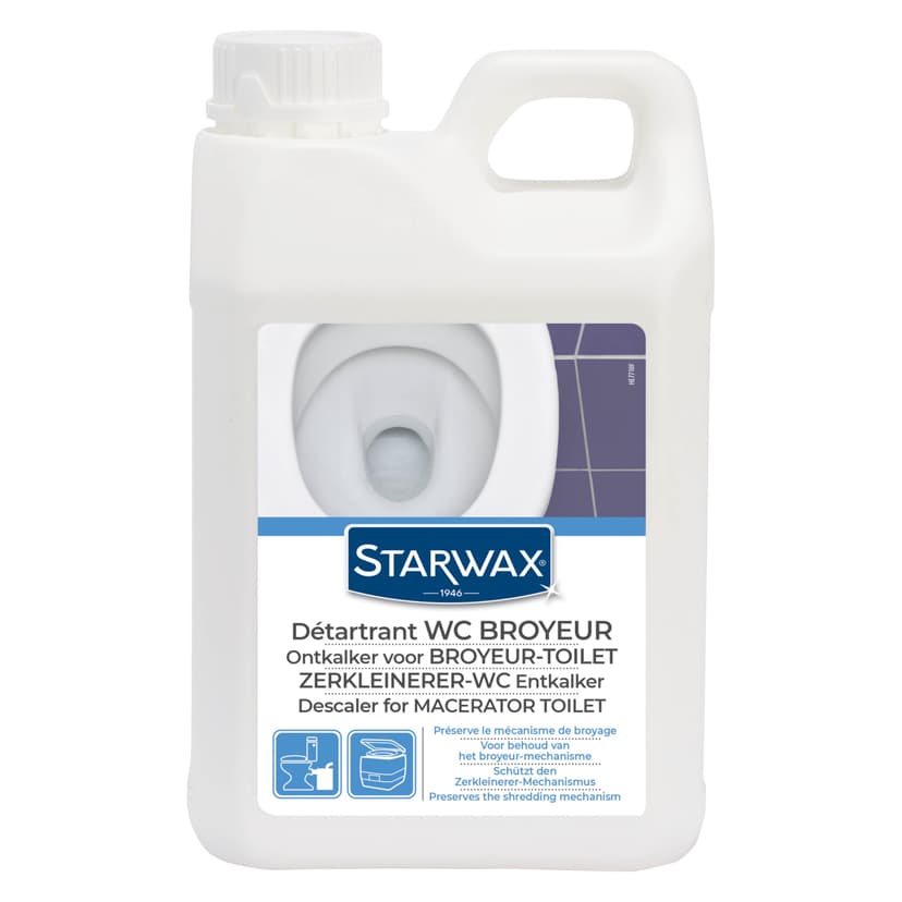 STARWAX - Descaler for Macerator Toilets - Descales Without Harming the System - Suitable for Septic Tanks and Chemical wc - 2L - 1