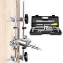 Door Lock Mortiser Kit, Lock Fitting Jig Maintenance Set, Door Lock Hole Opener Jig with 18mm 22mm 25mm Tungsten Steel Cutters, Woodworking Hole Saw Opener Tool for Wooden Door Lock Installation - 1