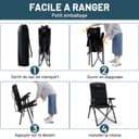 TIMBER RIDGE Chaise Pliante Camping Portable 150kg Fauteuil Jardin Exterieur Dossier Haut 4 Positions Réglables Fauteuil Realx Inclinable pour Terrasse Balcon Jardin Camping Pique-Nique - 7