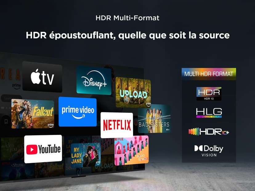 TCL 65T6C Fire TV 65 Pouces QLED 4K UHD Smart TV, HDR (Multi-Format), Dolby Atmos, Motion Clarity - 8