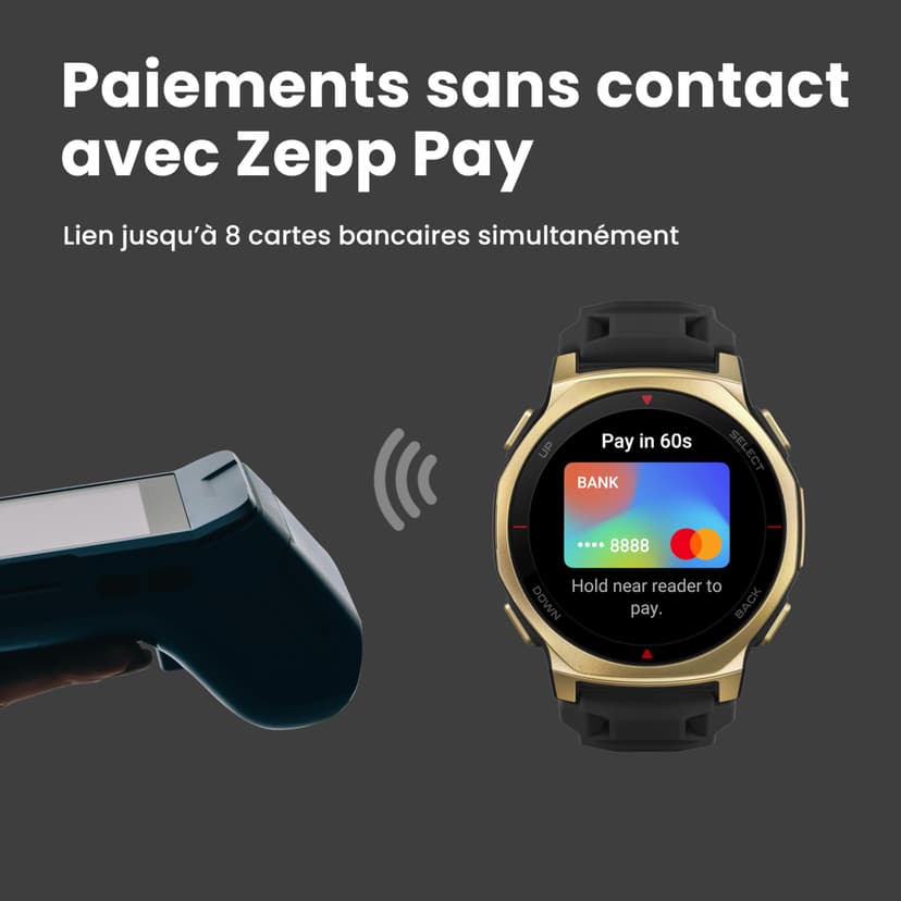 Amazfit T-Rex 3 Pro Montre Connectée Outdoor 44mm – Écran AMOLED Saphir, Flashlight, Lunette Titane, GPS, Cartes Hors Ligne, 17 Jours Autonomie, 180+ Modes Sport, Smartwatch pour Android iPhone - 7