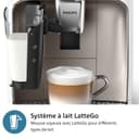 Philips Expresso broyeur Série 2300-4 Boissons, Écran tactile coloré, Carafe LatteGo, 40% plus silencieux grâce à SilentBrew, Broyeur 100% Céramique, Machine à café à grain Blanc Chromé (EP2333/40) - 5