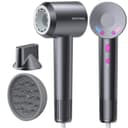 Asciugacapelli Ionico 1600W Phon Capelli Professionale 500 Milioni Ioni Negativi 50 dB 12 Modalità 4 Temperature 3 Velocità del Vento 160000 RPM Motore Senza Spazzole 2 Accessori Magnetici - 1