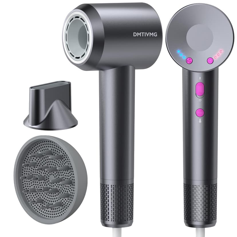 Asciugacapelli Ionico 1600W Phon Capelli Professionale 500 Milioni Ioni Negativi 50 dB 12 Modalità 4 Temperature 3 Velocità del Vento 160000 RPM Motore Senza Spazzole 2 Accessori Magnetici - 1
