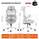 SIHOO B100 Ergonomic Office Chair, Comfy Desk Chair with Adaptive Dynamic Lumbar Support, Computer Chair with Extra Wide Headrest, Flip-Up Armrests, 90-135° Tilt Lock and Breathable Mesh Cushion - 2
