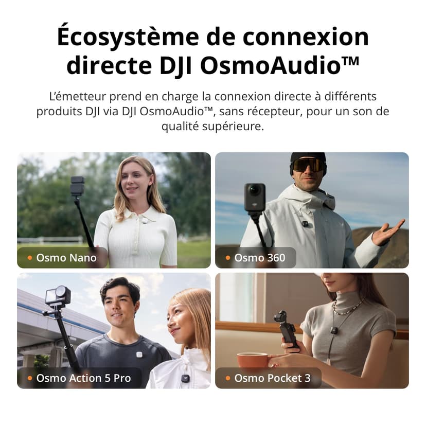 DJI Mic 2 Transmitter (Shadow Black), Wireless Lavalier Microphone with Intelligent Noise Cancelling, Bluetooth Microphone for 14-Hour Internal Recording, Magnetic Attachment Phone Microphone, YouTube - 5