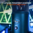 Logitech for Creators Blue Yeti Microphone USB pour Enregistrer, Streaming, Gaming, Podcast sur PC & Mac, Micro condensateur pour ordinateur portable et PC avec Effets Blue VO!CE, Plug and Play - Noir - 4