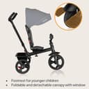Lionelo HAARI 2in1 Stroller Trike for Kids 1-5 years up to 25 kg, 360° Rotating Seat, Adjustable Parent Steering Handle, Grows with Child, Free-Wheel Mode with Footrest, Canopy & Cup Holder - 5