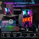 Minifire 27 inch WQHD 240Hz Gaming Monitor 1440P-1ms AMD FreeSync 丨DCI-P3 98% 丨Fast IPS丨Loudspeaker丨HDR10 丨2×DP1.4丨2×HDMI丨Height adjustable vertical/horizontal rotatable Gaming PC Monitor - 8