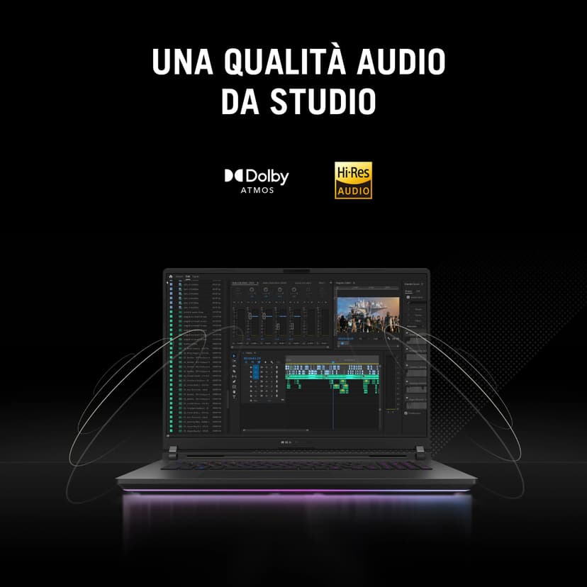 ASUS ROG Strix SCAR 16 (2025) avec écran ROG Nebula de 16" à 240Hz, NVIDIA GeForce RTX 5090 24 Go, Intel Core Ultra 9 275HX, 32 Go RAM, 2 To SSD, Win 11 Home, G635LX#B0DWSW774K, Disposition ITA, Noir - 6