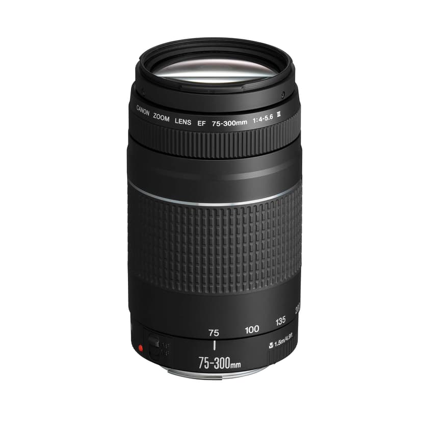 Canon Black, EF 75 - 300 mm f/4.0 - 5.6 III Filter Size 58 mm Zoom Lens (Not USM), 6 cm - 1