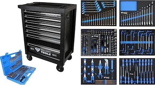 BRILLIANT TOOLS BT153473 Workshop Trolley with 6 Drawers with 473 Tools [Powered by KS Tools]