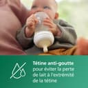 Philips Avent Kit biberons en verre Natural Response pour nouveau-né - 5 biberons, 2 sucettes Ultra Soft 0-6 mois, goupillon, sans BPA (modèle SCD879/11) - 6