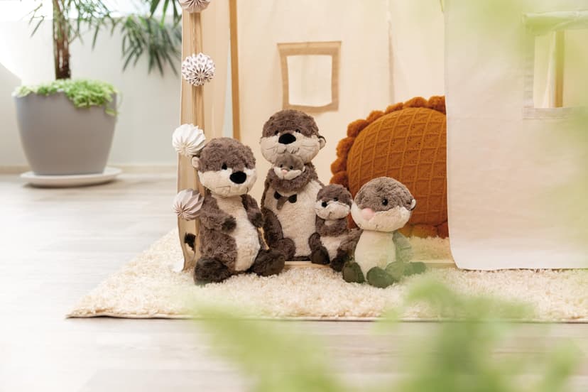Nici 49153 Cuddly Otter Oda 25cm Grey Dangling-Sustainable Made Plush, Cute Soft Toy to Cuddle and Play with, for Children & Adults, Gift idea - 6