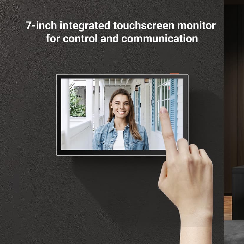 EZVIZ WiFi Video Door Phone Intercom System 1080P, 7'' Color Touch Monitor, Video Doorbell 2 Wire Peephole, Two-Way Talk, Remote Unlock, Two-Way Audio, Night Vision, Slim Design, CP5 - 3