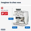 De'Longhi La Specialista Arte EC9155.W, Cafetera Expresso Manual, Tecnología de Molido con Sensor y 8 Ajustes, Control Activo de la Temperatura, Espumador de Leche MyLatte Art, 1550 W, Blanco - 3