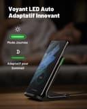 INIU fast Wireless Charger, Qi Certified Wireless Charging Stand with QC3.0 Adapter USB Charger - 2