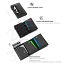 TENBST Porte Carte Bancaire Homme, Portefeuille Homme Magnétique, Porte-Cartes de Crédit avec Blocage RFID, Porte Monnaie Etui Carte Bancaire Anti, Portefeuilles et Porte-Cartes (Noir) - 2