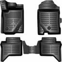ELMASLINE Tapis en caoutchouc 3D pour Ford Ranger 2 (2022-2025) | Accessoires de tapis de sol | Bord extra haut de 5 cm | 2ème rangée ne convient pas à la cabine supplémentaire !! - 1