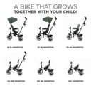 Kinderkraft Aston Tricycle, Baby Push Trike, Kids First Bike, Free Wheel Functions, Parenthandle, Footrest, Accessories, Bag, Cupholder, from 9 Months to 5 Years, Green - 2
