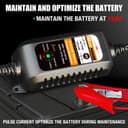 MOTOPOWER MP00205A 12V 800mA Fully Automatic Battery Charger/Maintainer for Cars, Motorcycles, ATVs, RVs, Powersports, Boat and More. Smart, Compact and Eco Friendly - 5