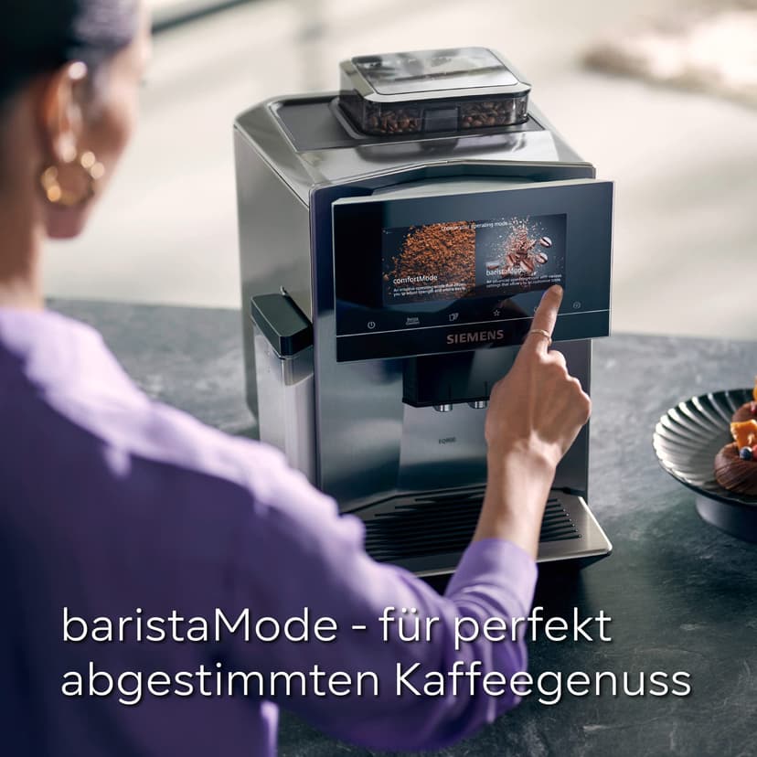 Siemens EQ900 TQ903D03 Automatic Coffee Machine, App Control, Intuitive Touch Screen, Barista Mode, AromaBoost, Noise Reduction, Premium Grinder, Automatic Steam Cleaning, - 3