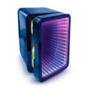 So Chill - Infinity LED Mini Fridge - 6 Cans or 8 Mini Cans - Mirror Effect Door - 12 Light Modes - Stickers - for Desk, Bedroom, Car - USB Power Supply (5V SELV) - INF 041 - 1