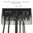MZHOU USB 3.2 GEN2 Front Panel Expansion Card, 10 Gbit/s Type-C, 4 USB Ports (5Gbps 480Mbps), HD Audio,for 5.25-Inch Optical Drive Panel Bay - 3