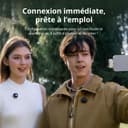 DJI Mic Mini (2 TX + 1 RX Mobile), Microphone Cravate sans Fil pour iPhone 17/16/15 et Android/PC/Tablette, prêt à l’Emploi, Transmission 300 m, ultraléger, réduction Active du Bruit, vlog - 2