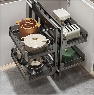 Romyqpipy Organisateur D'Armoire D'Angle Aveugle avec 4 P…