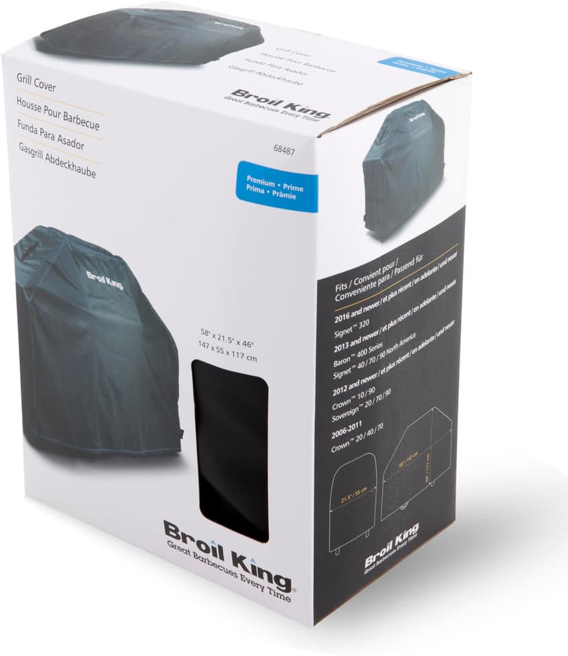 Broil King Premium Cover for Crown/Baron 440, 490, Signet 20, 90. Grill/Grill Accessories, Stainless Steel, 147 x 58 x 117 cm - 9