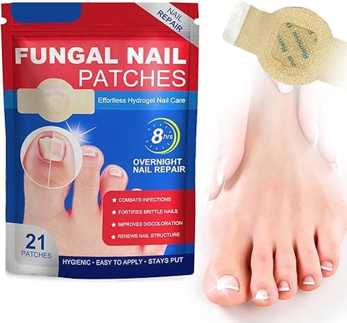21 Pièces Fungal nail patches Mycose ongles des pieds Pansements Patches de réparation des ongles fongiques Réparer abîmés patches antifongiques ongle pieds Pour hommes et femmes (1 pack)