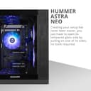 NOX XTREME PRODUCTS Hummer Astra NEO Black - Semitower ATX | M-ATX | ITX, Panoramic Glass without Frame, Space for 9 Fans, Graphics Cards up to 400 mm, USB-C and USB 3.0, Black - 3