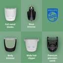 Philips Multigroom 9000 Series All-in-One 23-Piece Trimmer, Shaver & Clipper + OneBlade Trimmer for Men - All-Over Grooming Set for Beard, Nose, Hair & Body, 27 Length Settings (0.2-20 mm), MG9561/30 - 4