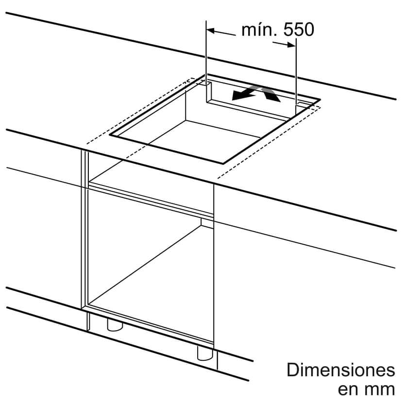 Bosch PVS611B16E Series 4, Built-in Induction hob with integrated ventilation system 60 cm surface mount without frame - 7