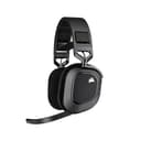 Corsair HS80 RGB Wireless Casque Gaming Premium avec Dolby Atmos Audio (Faible Latence, Microphone Omnidirectionnel, sans Fil Jusqu'à 18 Mètres, 20 Heures d'autonomie, Compatibilité PS5/PS4) Carbone - 1